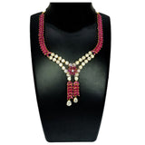Fascinating-Premium-Gold-Plated-Ruby-CZ-Necklace-Set-Dmo