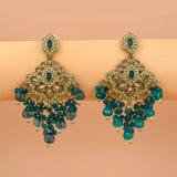 Fashion-Drop-Peacock-Blue-Beaded-Earrings
