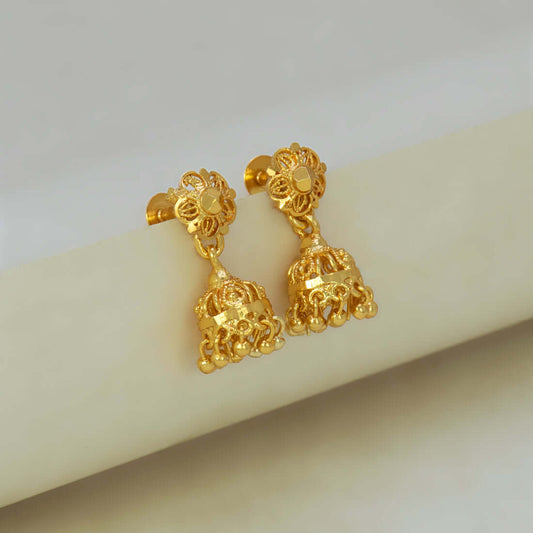 Small South Indian Filigree Kids Jhumka