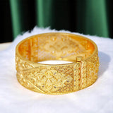 Floral-premium-gold-plated-broad-bridal-screw-bangle