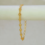 Gold-Plated Foamed Link Bracelet