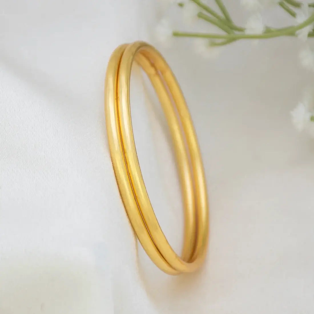 Gold-Plated Daily Wear Plain Bangles