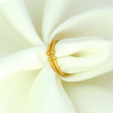 Simple Gold Plated Adjustable Double Band Ring
