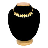 एथनिक गोल्ड प्लेटेड ब्लैक सीजेड हेड कासु नेकलेस