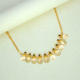 एथनिक गोल्ड प्लेटेड ब्लैक सीजेड हेड कासु नेकलेस