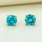 Gold-Plated-Large-Blue-Stone-Stud-Earrings