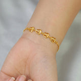 Gold Plated Box Chain Butterfly Charm Bracelet