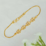 Gold Plated Box Chain Butterfly Charm Bracelet
