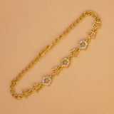Gold-Plated CZ Star Charm Bracelet For Women