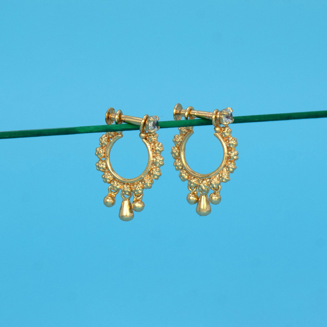Gold-Plated-CZ-Stone-Studded-Hoop-Earrings