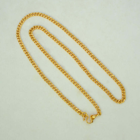 Gold-Plated-Classic-Curb-Chain-Necklace-Wbg