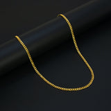 Gold-Plated-Classic-Curb-Chain-Necklace