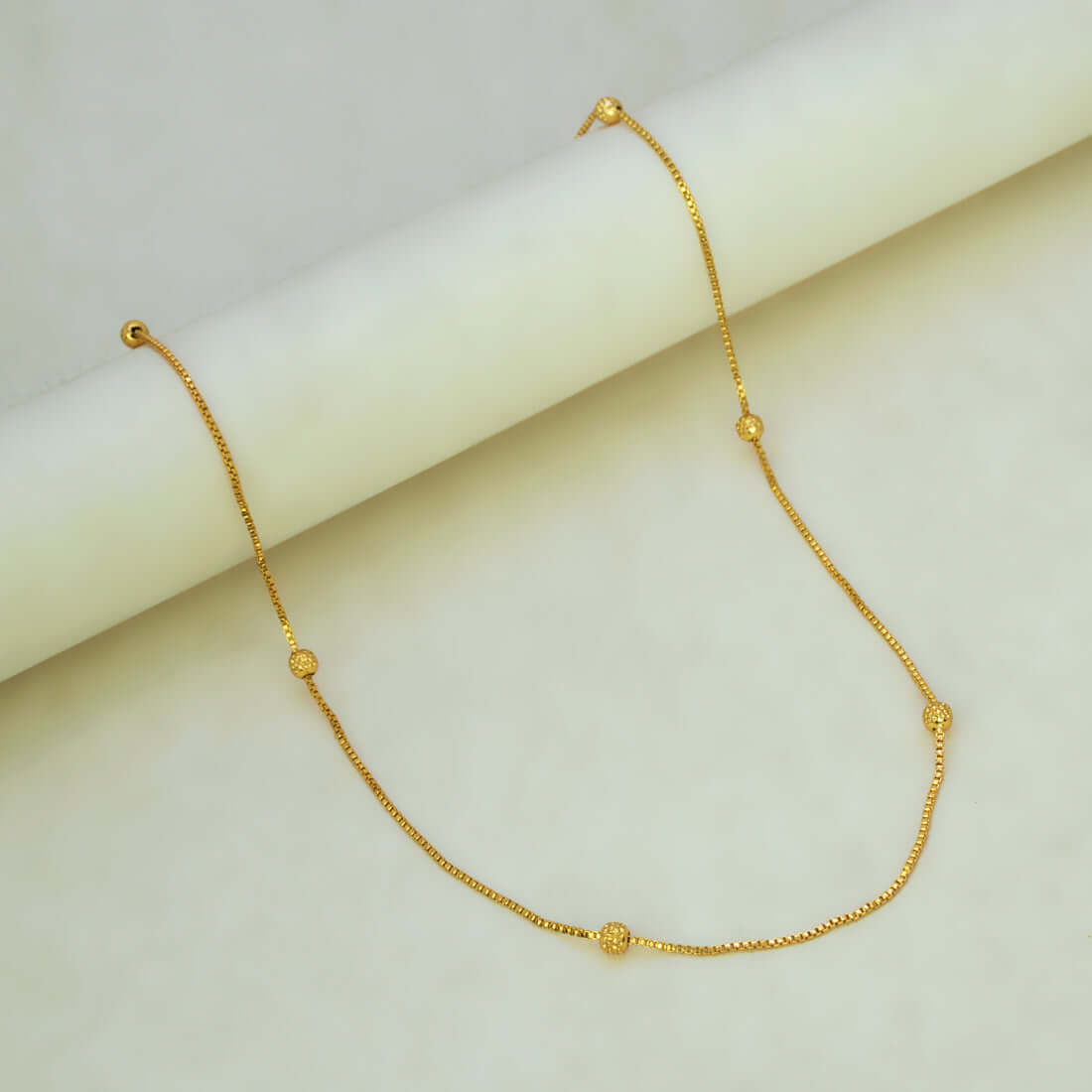 Gold Plated Designer Beaded Kilukkam Chain