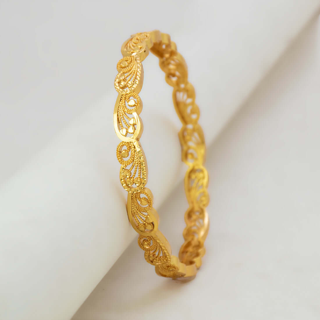 Gold Plated Designer Filigree Bangle for Women