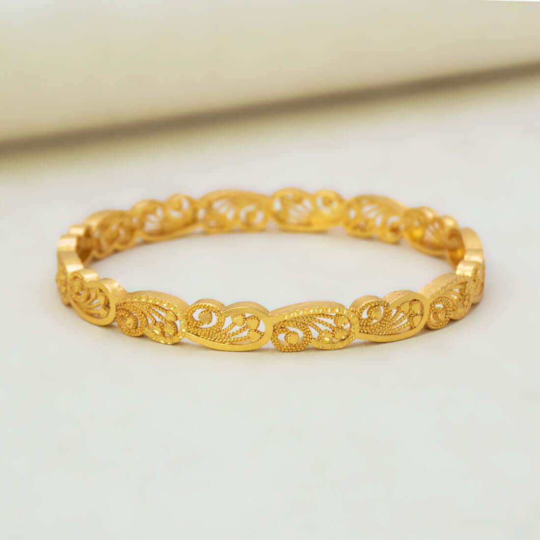 Gold Plated Designer Filigree Bangle for Women