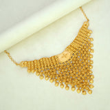 Gold-Plated-Designer-Heart-Mesh-Bib-Necklace-Wbg