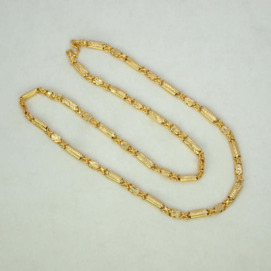 Gold-Plated-Designer-Link-Chain-Necklace-Wbg