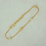 Gold-Plated Dual Tone Bead Chain Bracelet