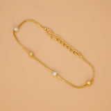 Gold-Plated Dual Tone Bead Chain Bracelet