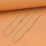 Gold Plated Dual Tone Kilukkam Ball Anklets