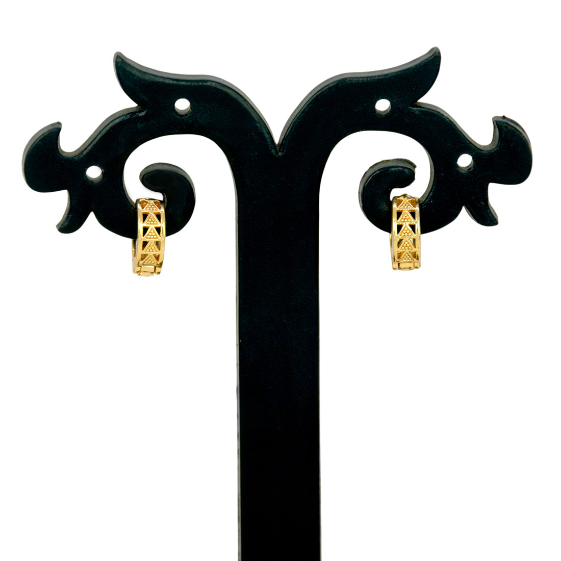 Gold-Plated-Engraved-Huggie-Hoop-Earrings-Dmo