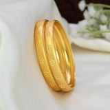 Gold-Plated Lightweight Floral Baby Bangles