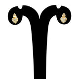 Gold-Plated-Heart-CZ-Second-Stud-Earring