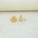 Gold-Plated-Heart-Shaped-Stone-Stud-Earrings