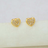 Gold-Plated-Heart-Shaped-Stone-Stud-Earrings