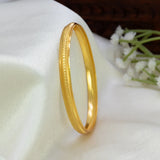 Gold Plated Linear Textured Design Bangle