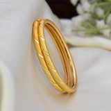 Gold-Plated Designer Pipe Baby Bangles
