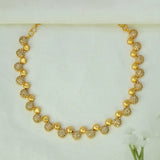 Versatile Gold Plated Stone Studded Ball Necklace