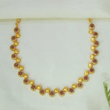 Versatile Gold Plated Stone Studded Ball Necklace