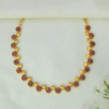 Versatile Gold Plated Stone Studded Ball Necklace