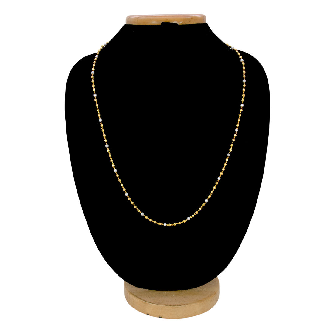 Gold-Plated-Pearl-Beaded-Long-Chain