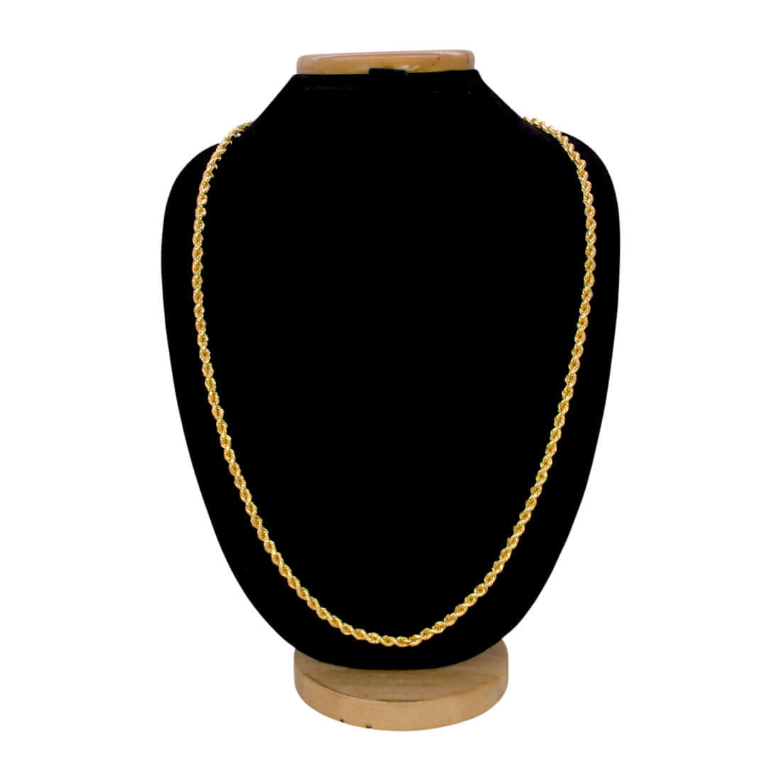 Gold-Plated-Rope-Chain-Necklace