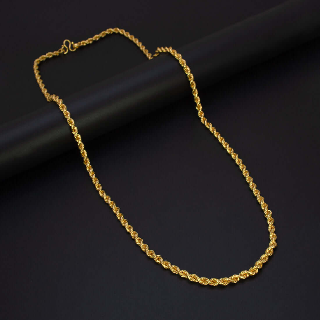 Gold-Plated-Rope-Chain-Necklace