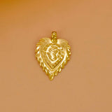 Gold-Plated-Sacred-Leaf-OM-Pendant