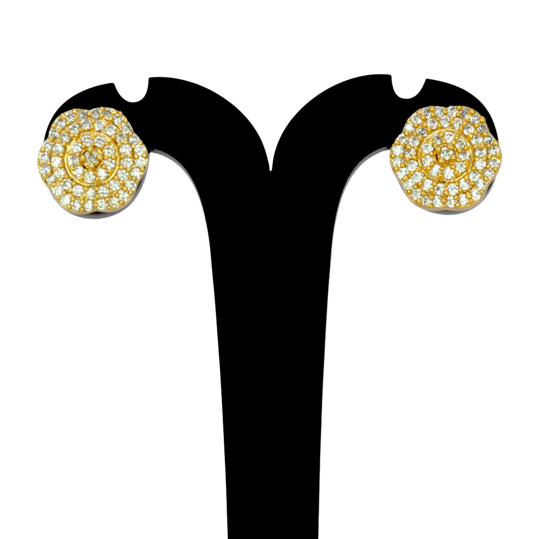 Gold-Plated-Sparkle-CZ-Blossom-Ear-Studs