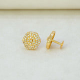 Gold-Plated-Sparkle-CZ-Blossom-Ear-Studs