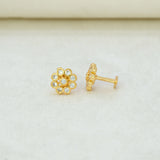 Gold-Plated-Sparkle-CZ-Blossom-Ear-Studs