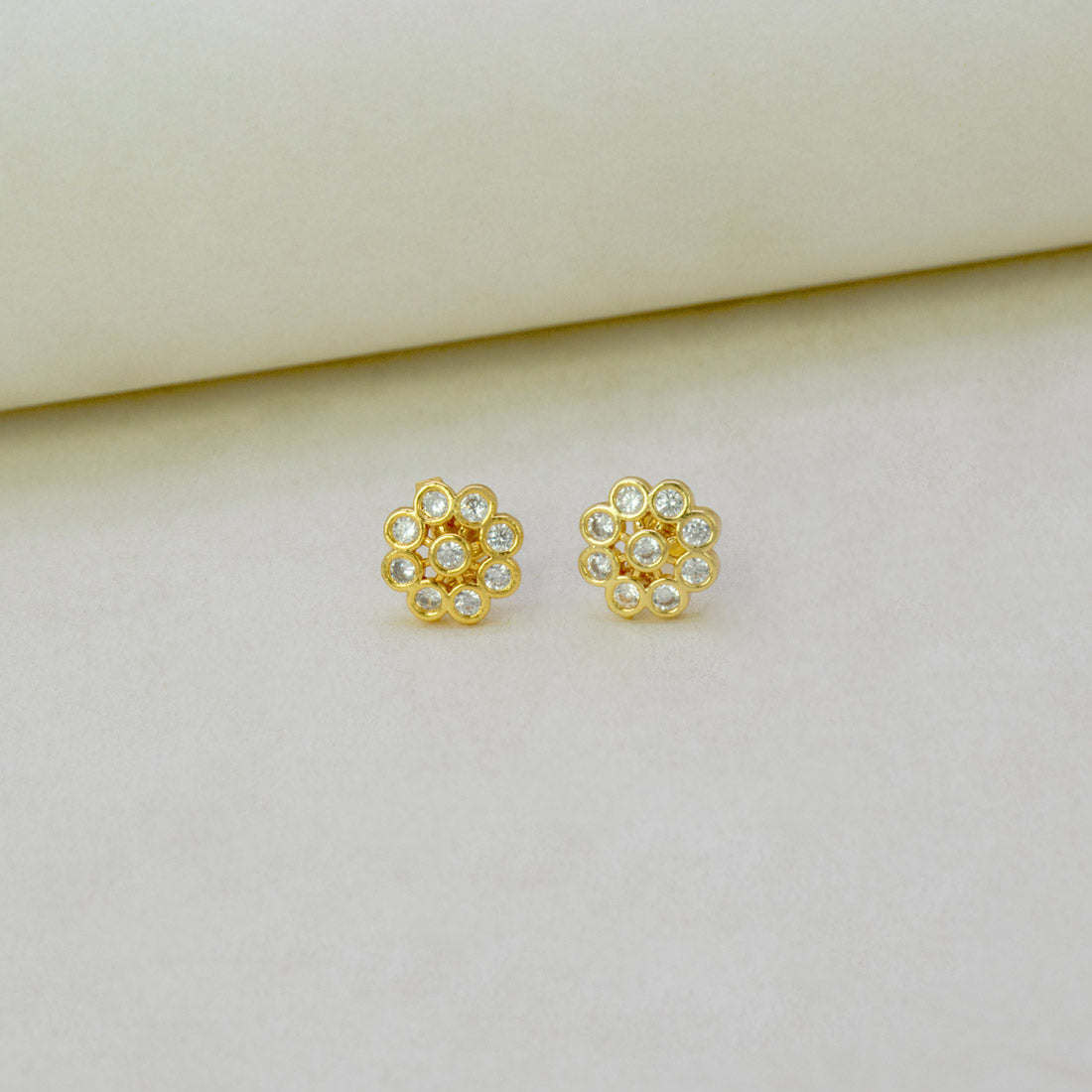 Gold-Plated-Sparkle-CZ-Blossom-Ear-Studs
