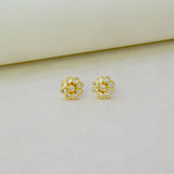 Gold-Plated-Sparkle-CZ-Blossom-Ear-Studs