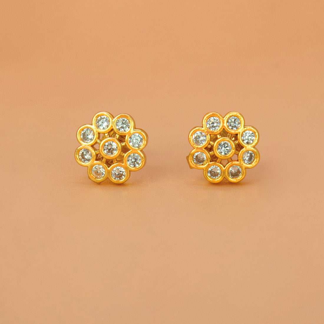 Gold-Plated-Sparkle-CZ-Blossom-Ear-Studs
