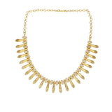 Exquisite Gold Plated Spike Designer Stone Necklace