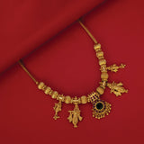 Gold-Plated-Sree-Krishna-Palakka-Ruby-Pendant-Necklace