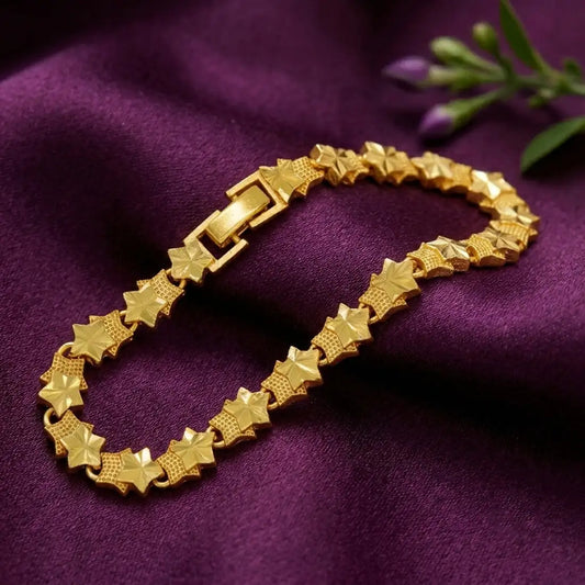 Gold-Plated Twin Star Ladies' Bracelet