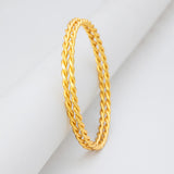 Gold Plated Twisted Coir Bangles