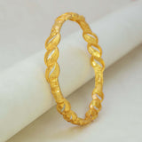 Gold Plated Twisted Vine Design Bangle for Women