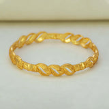 Gold Plated Twisted Vine Design Bangle for Women
